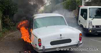 Car blaze breaks out on side of road in Chew Magna