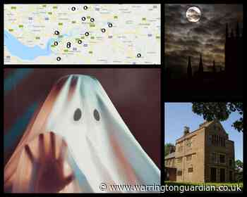 A map of the most haunted places in Warrington