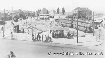 Two views of a North-East London crescent separated by around 80 years