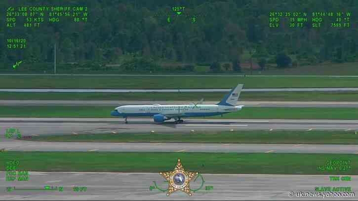 Aerial Footage Shows Trump Supporters, Air Force One Landing in Florida