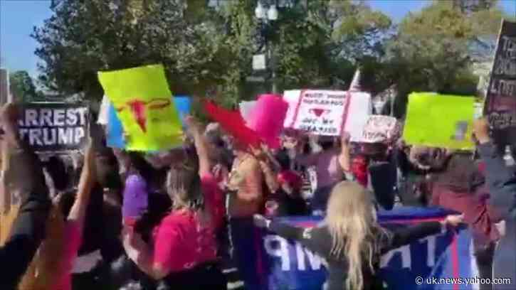 Dueling Protest Groups Rally at Women’s March in DC