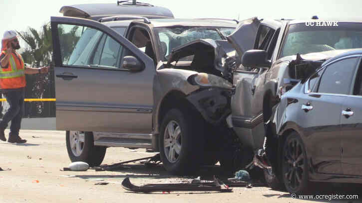 6-vehicle, chain-reaction crash in Anaheim leaves 1 dead