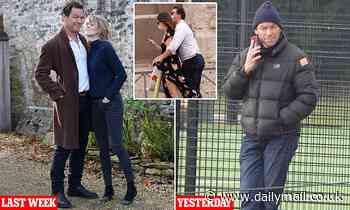 Actor Dominic West cuts a forlorn figure six days after he was pictured with Lily James 