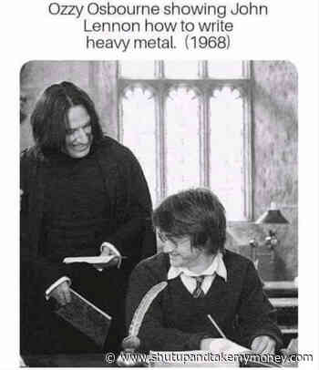 Ozzy Osbourne Showing John Lennon How To Write Heavy Metal – Meme