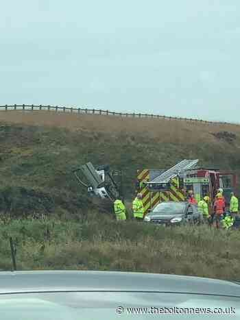 Man taken to hospital after Fiesta flips over in Rivington - The Bolton News