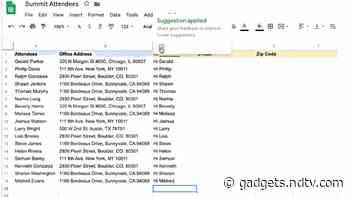 Google Sheets Gets Smart Fill Feature, Helps Autocomplete Data Entry - Gadgets 360