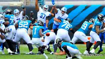 Jon Brown makes first kick -- at any level -- for the Jaguars