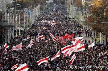 Tens of thousands march in Belarus despite police threat to open fire