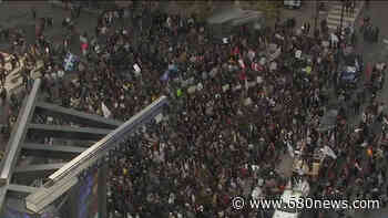 Two protests take over downtown Toronto Saturday - 680 News