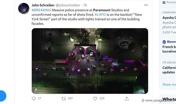 Officers wound Fullerton sexual assault suspect outside Paramount Studios