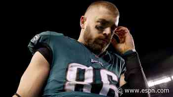 Sources: Eagles TE Ertz expected out 3-4 weeks