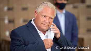 Ontario premier says protesters are throwing fake blood, intimidating children near his house