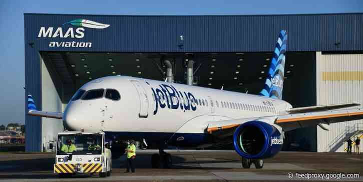 JetBlue just revealed its newest jet, the controversial Airbus A220 that the airline will be the second in the US to operate