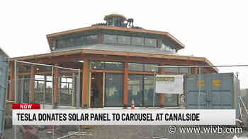 Tesla donates solar roof to carousel at Canalside