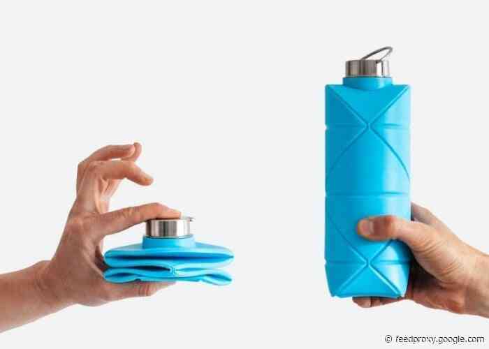 Origami inspired collapsible folding water bottle $32