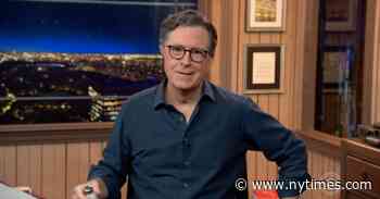 Stephen Colbert Anxiously Reads the Latest Polls