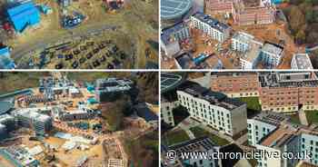 See construction of Durham University's Mount Oswald site from start to finish