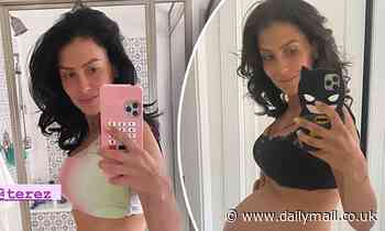 Hilaria Baldwin shows off her tiny waistline... just SIX WEEKS after welcoming her fifth child