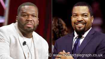 Photo altered to show Ice Cube and 50 Cent in Trump 2020 hats