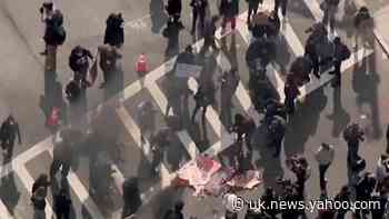 Left-wing, right-wing protest groups clash in major US cities