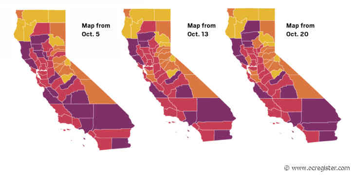 Coronavirus state tracker: Here’s every county tier assignment as of Oct. 20