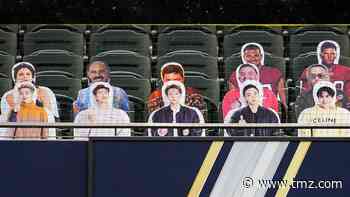 BTS Cutouts Get Front Row View At World Series, Better Seats Than Tom Brady!
