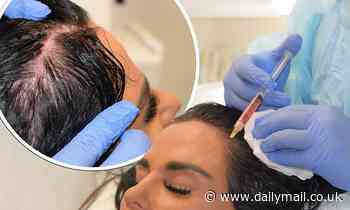 Katie Price undergoes plasma hair treatment after years of extension use left her with bald patches
