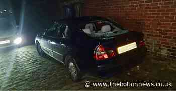 Dangerous car with smashed windows seized by Astley Bridge police