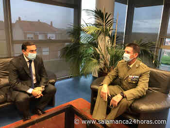 El delegado de la Junta agradece al coronel jefe del Mando de Ingenieros su trabajo al frente del regimiento de Salamanca - Salamanca 24 Horas