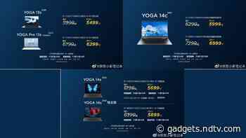 Lenovo Yoga 13s Series, Lenovo Yoga 14s, Lenovo Yoga 14c Laptops With 11th Gen Intel Processors Launched