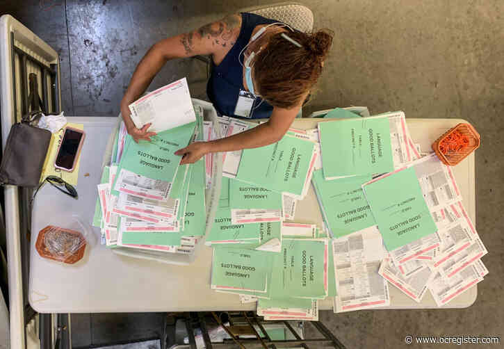 More Orange County voters returning mail ballots early than in 2016, though gap is narrowing