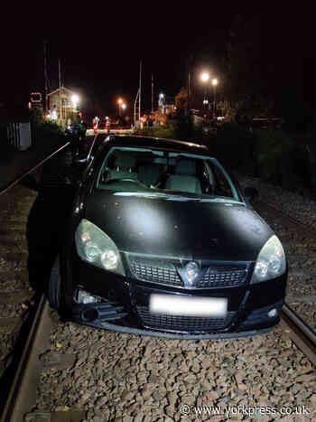 Dramatic police pursuit ends in car abandoned on Malton rail line