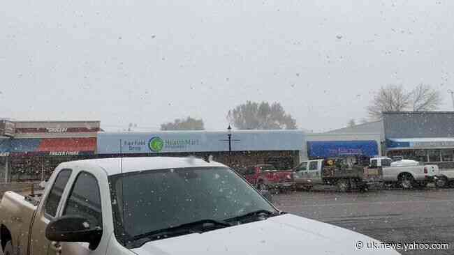 Snow Squall Blows Through Central Montana