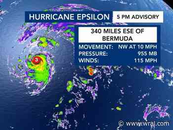 Epsilon is now a Category 3 Hurricane