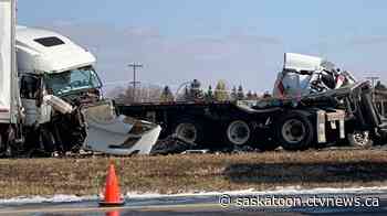 Driver, 51, dead in 3-semi crash on Circle Drive in Saskatoon