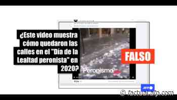 El video de Buenos Aires llena de basura es de 2019, no del “Día de la Lealtad peronista” de 2020 - AFP Factual