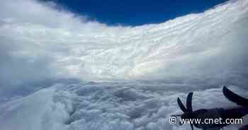 See inside the eye of Hurricane Epsilon with these jaw-dropping photos     - CNET