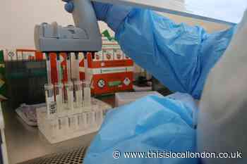 What is the r rate in London? Number of Covid cases fall