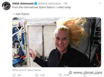 NASA astronaut Kate Rubins goes above and beyond to vote