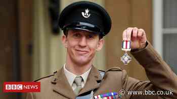 Hero soldier Deacon Cutterham selling Army medals