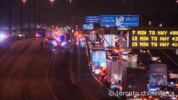 Young man struck and killed by transport truck on Hwy. 401 after possible road rage incident