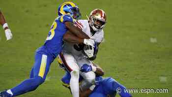 49ers place RB Mostert (ankle) on injured reserve