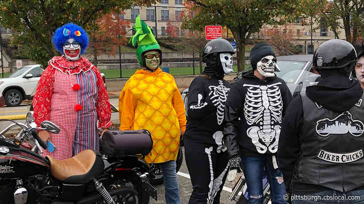Motorcyclists Dress Up In Costumes, Ride Past Children’s Hospital