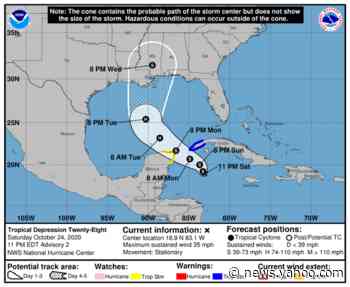 Yet another tropical depression forms in the Atlantic, bringing the tally to 28 this season