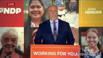 B.C. election 2020: Horgan expresses gratitude after projected win, talks dealing with coronavirus