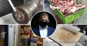 See inside filthy shop where raw meat was kept in buckets and rodents were rife