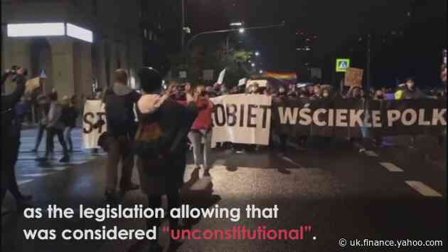 Protests in Poland against strict abortion law