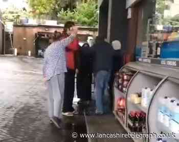 Shocking scenes as violence flares at  petrol station