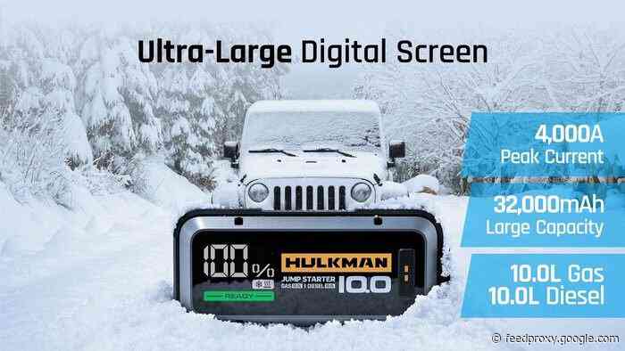 HULKMAN vehicle smart jumper starter raises over $300,000 via Kickstarter