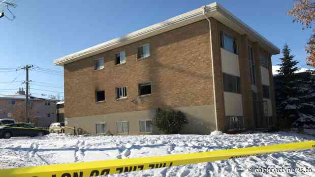 Woman in critical condition after Sunday morning fire in northwest Calgary